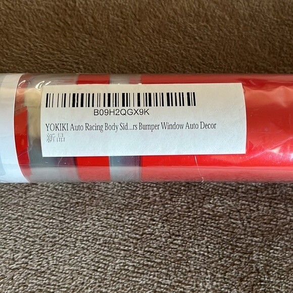 Yokiki Auto Racing Body Side Bumper Auto Decor Red Stripe Design - Picture 6 of 7